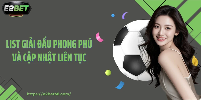 List giải đấu phong phú và cập nhật liên tục